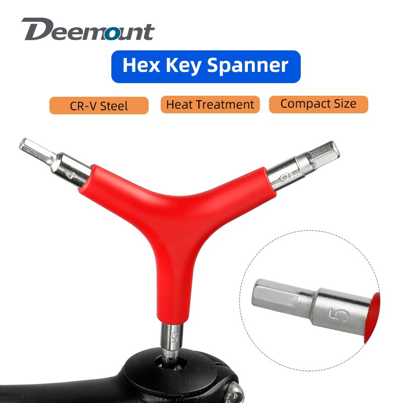 Deemount Hex Wrench Y-Shaped Bicycle 3 Way 4/5/6mm Spanner Bike Allen Hex Key Tools Hexagonal Service Repair wrenches MTB Road