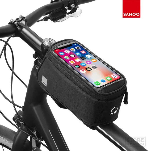 SAHOO Bicycle Top Frame Bag Cycling MTB Upper Tube Pannier Storage Pouch