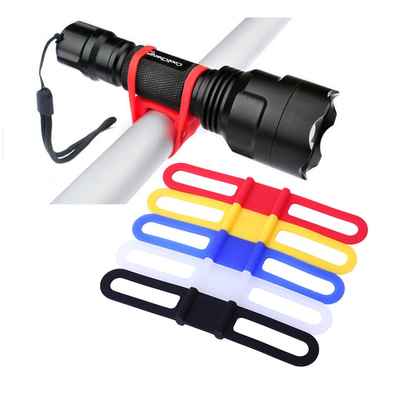 Cycling Light Holder Bicycle Handlebar Silicone Strap Band