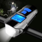 Bicycle Light Horn Meter 3 in 1 Waterproof USB Charging Bike Front Light