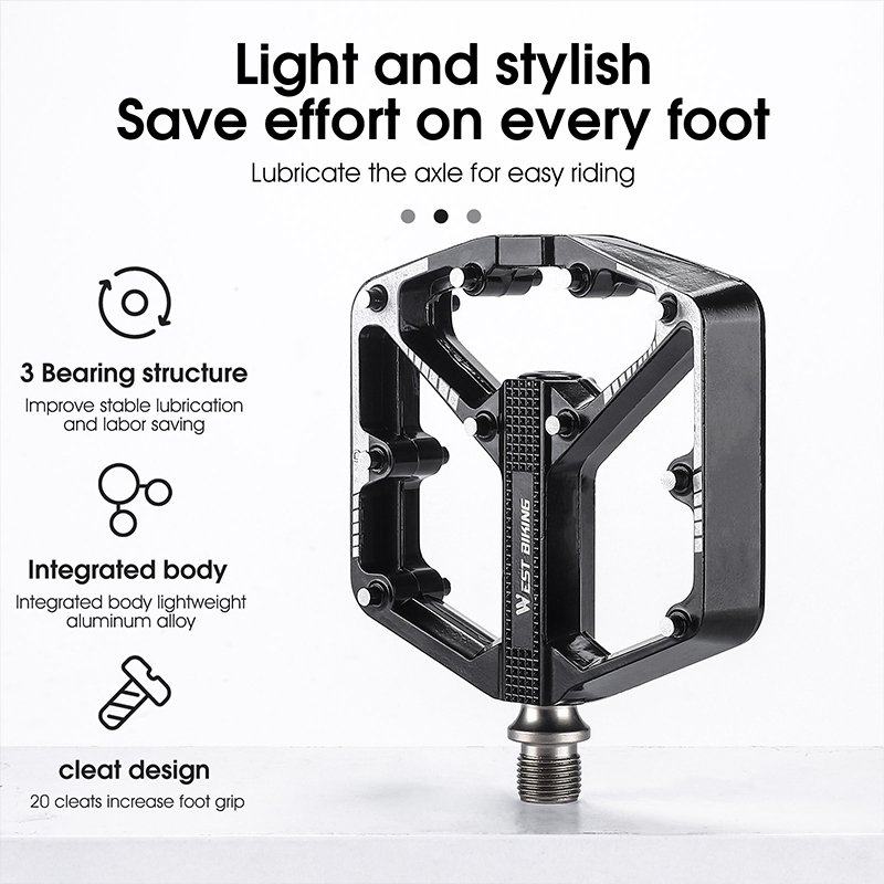 WEST BIKING MTB Road Bike Pedals Bicycle Pedal - Image 2