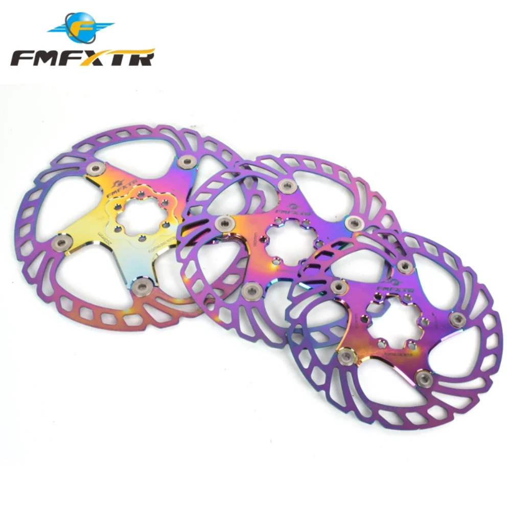 Fmfxtr Rainbow Bike Rotor CNC Manufacturing 1.8-1.9mm Thickness Disc Brake Rotor Stainless Steel
