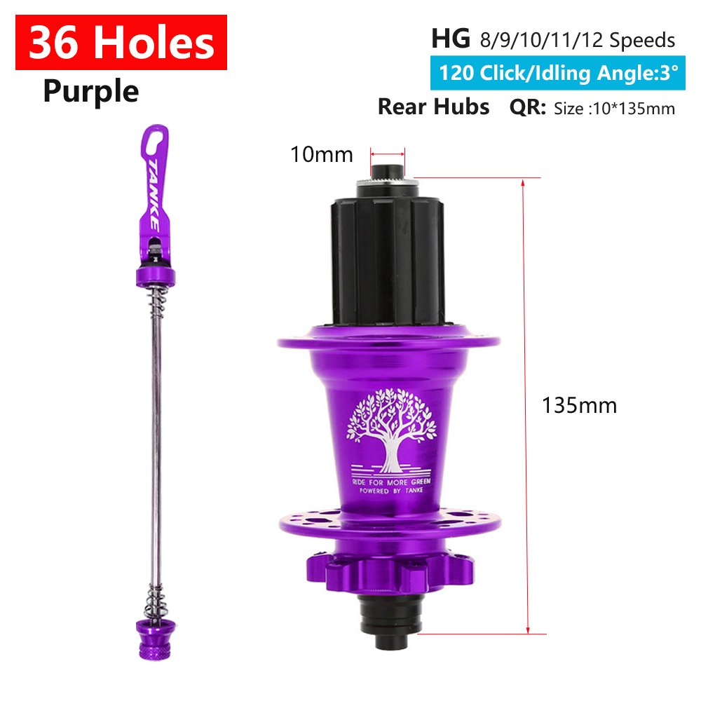TANKE Rear Hub 120 Click Hub 6 Bearing - Image 3