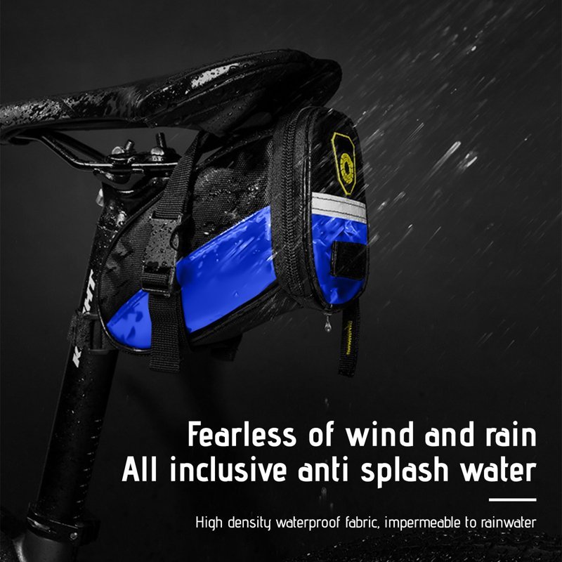 BSOUL Bicycle Strap-On Saddle Bag with perfect Size I With reflective for a Safety ride - Image 2