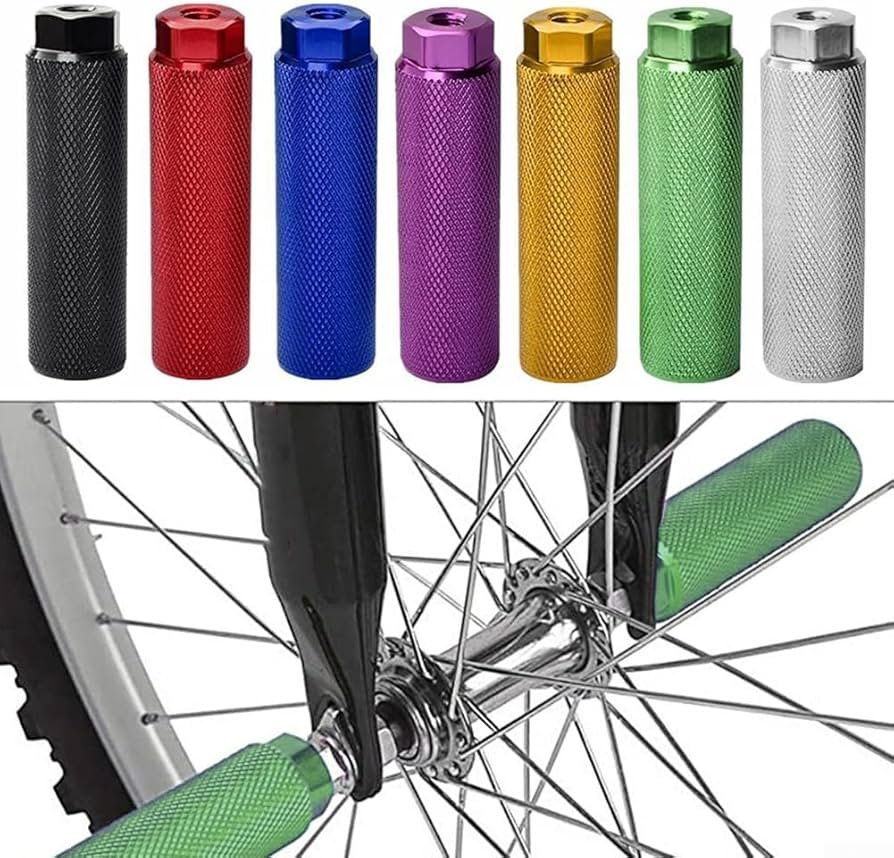 Bicycle Pegs Aluminum Alloy Anti Skid Lead Footrests For-BMX Bike